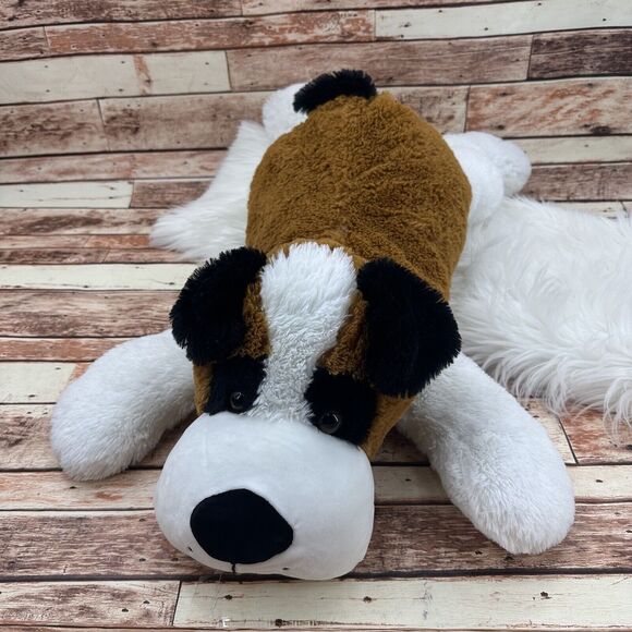 Walmart Other - Best Made XL Large St Bernard Laying Down Dog Plush Brown White Floppy Beethoven